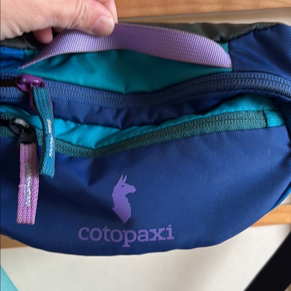Cotopaxi Blue and Teal Waist Bag 1.5L fanny pack